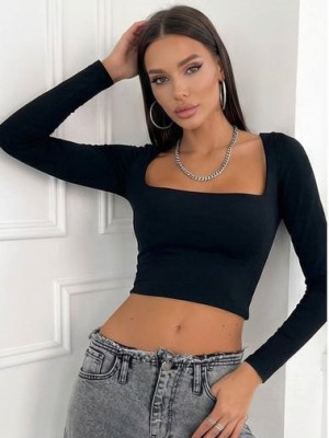 Базовый топ с длинным рукавом IO-A736T200