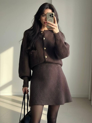 Стильный ангоровый костюм BRA-A281T749