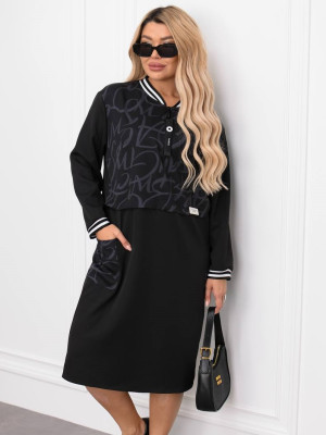 Сукня з принтованими вставками VL-A1129T700