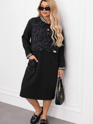 Сукня з принтованими вставками VL-A1129T700