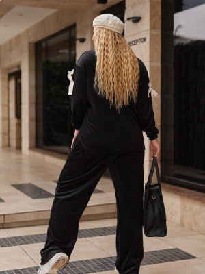 Велюровый костюм с бантиками YM-A7016T20