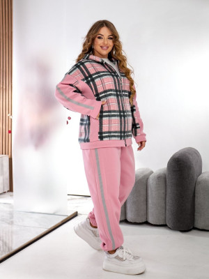 Теплый костюм в клетку ELR-A4074T950