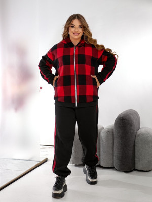 Теплый костюм в клетку ELR-A4074T950