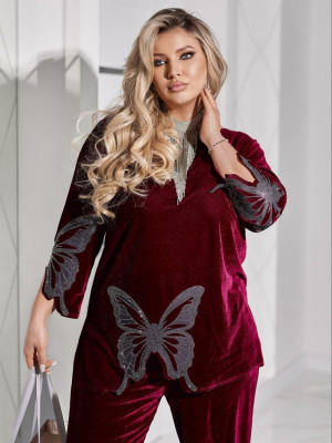 Нарядный велюровый костюм VOJ-A1061T850