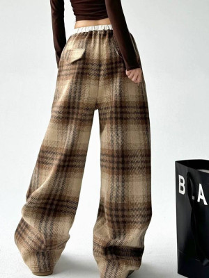 Oversize брючки в клетку DMP-A7107T300