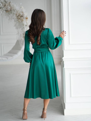 Платье атласное на запах KA-A7563T850