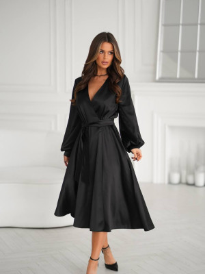 Платье атласное на запах KA-A7563T850