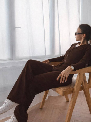 Прогулочный костюм в рубчик DMP-R1239T350