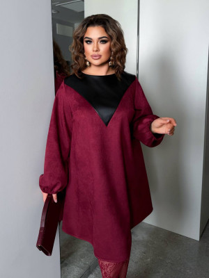 Комбинированное свободное платье MA-N2151T650