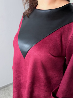 Комбинированное свободное платье MA-N2151T650