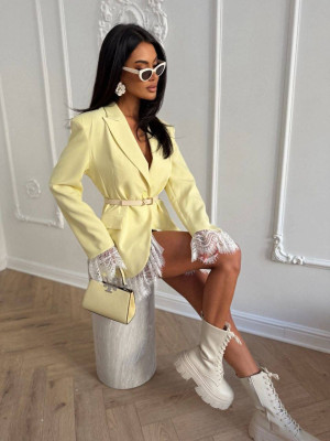 Нарядный пиджак с кружевом IO-A806T700