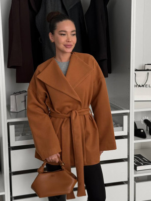 Коротке тренч-пальто з поясом DMP-P4277T650