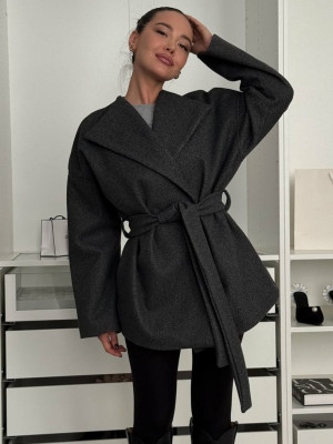 Коротке тренч-пальто з поясом DMP-P4277T650