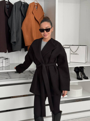 Коротке тренч-пальто з поясом DMP-P4277T650