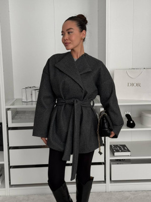 Коротке тренч-пальто з поясом DMP-P4277T650