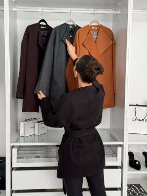 Коротке тренч-пальто з поясом DMP-P4277T650