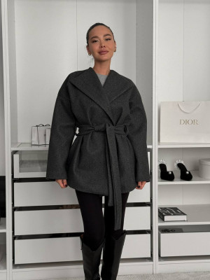 Коротке тренч-пальто з поясом DMP-P4277T650