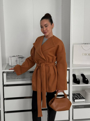 Коротке тренч-пальто з поясом DMP-P4277T650