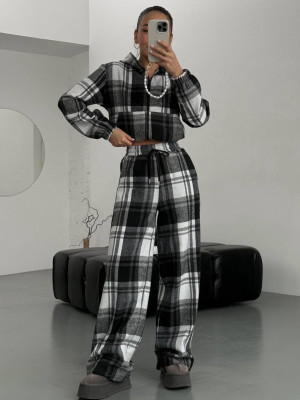 Байковый костюм в клеточку DMP-A7177T520