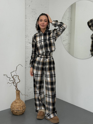 Байковый костюм в клеточку DMP-A7177T520