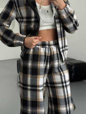 Байковый костюм в клеточку DMP-A7177T520