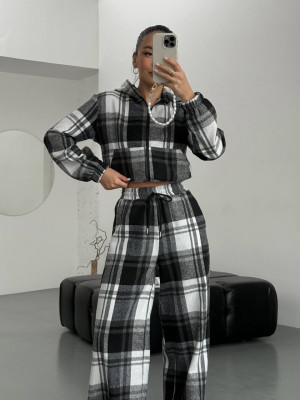 Байковый костюм в клеточку DMP-A7177T520