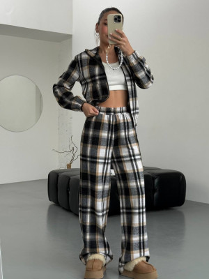 Байковый костюм в клеточку DMP-A7177T520