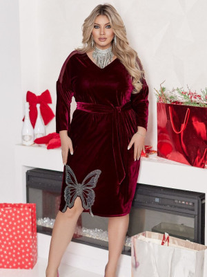 Святкова сукня з м’якого велюру VOJ-A1060T650