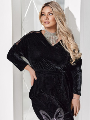 Святкова сукня з м’якого велюру VOJ-A1060T650