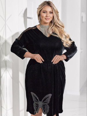 Святкова сукня з м’якого велюру VOJ-A1060T650