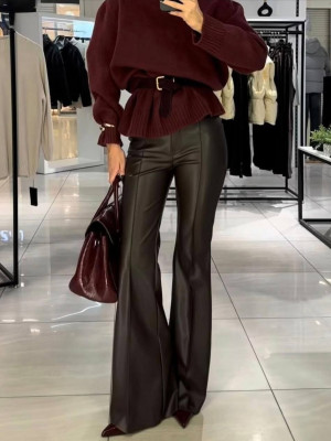 Жіночі брюки з екошкіри KC-A3361T450