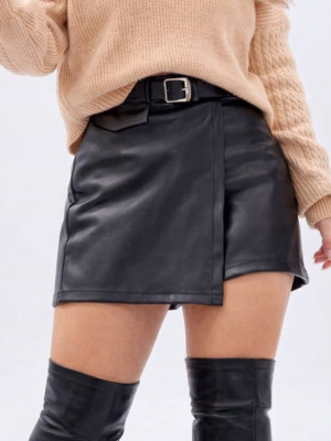 Юбка-шорты из эко кожи INS-A489T500