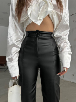 Брюки з матової еко-шкіри BRA-A062T389