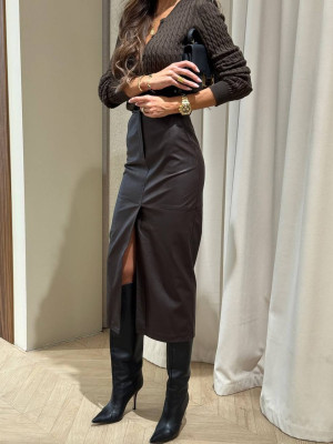 Спідниця міді з еко шкiри KC-A0512T400