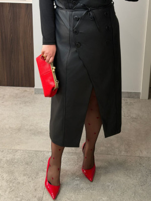 Кожаная юбка на запах ET-A797T550