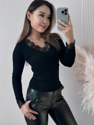 Лонгслів з мереживом KC-A3367T380