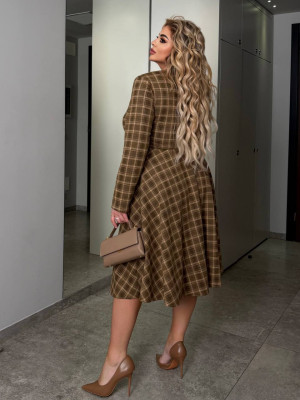 Трикотажное платье в клетку MA-N2185T480