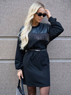 Красивое комбинированное платье RED-A159T600