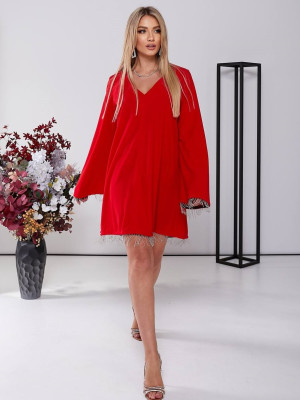 Платье с бахрамой OLD-A7002T18