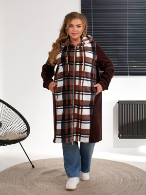 Длинный кардиган на молнии NU-A1465T26