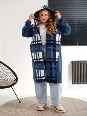 Длинный кардиган на молнии NU-A1465T26