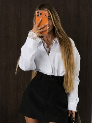 Стильная рубашка с кружевом IMMA-A446T430