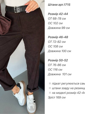 Вельветовые штаны ANA-A1715T11