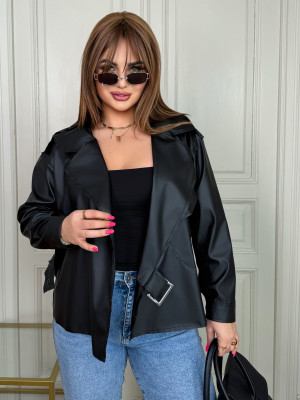 Кожаная оверсайз косуха OLI-A1461T1000