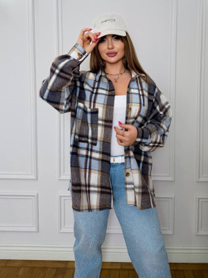 Стильная оверсайз рубашка DOL-A387T550