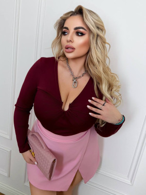 Лонгслив с интересным декольте ODF-A047T450