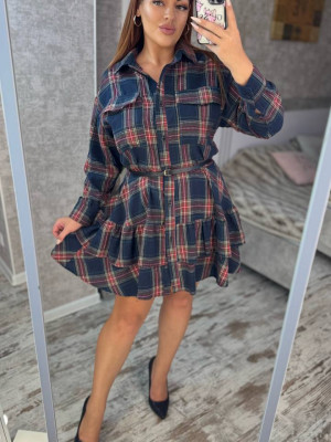 Фланелевое платье в клетку MA-N2118T850