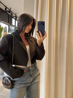 Укороченный пиджак с подкладкой BRA-A077T430