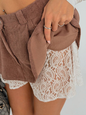 Юбка-шорты с кружевом MSM-A277T400