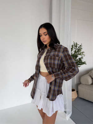 Трендовая рубашка в клетку NOB-A26014T490